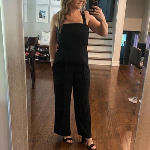 Vince Tuxedo Jumpsuit One Piece in Black - Picture 2 of 9